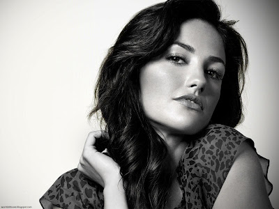 Minka Kelly Attractive Charming Beautiful Face Black And White Widescreen