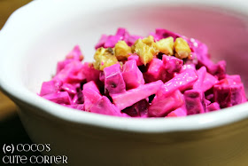 Beet Root Salad with Apple and Walnut