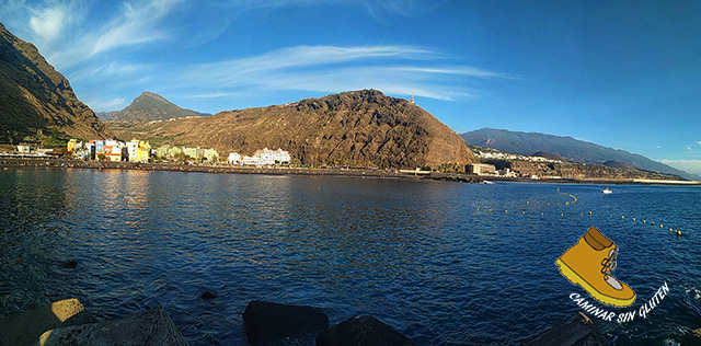 Panorámica de Puerto de Tazacorte desde el espigón de la Av. del Emigrante