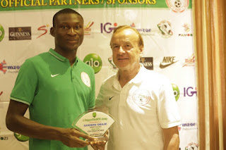 Super Eagles' Geenot Rohr Congratulates NPFL 2015/16 Goal King,  Obaje