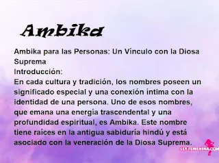 significado del nombre Ambika