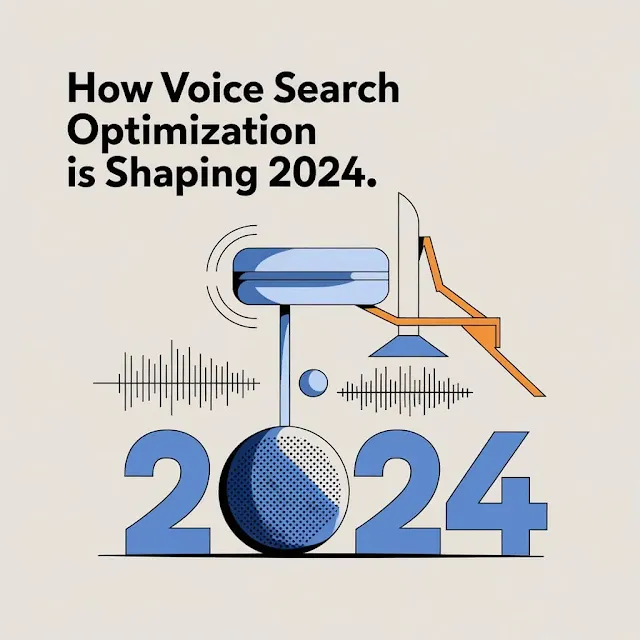 Futuristic image illustrating voice search optimization.