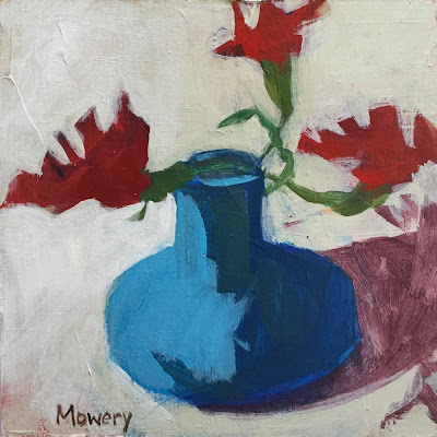 Small floral painting by barb mowery available for purchase in her etsy shop bbmowery