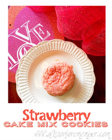 Strawberry Cake Mix Cookies Recipe