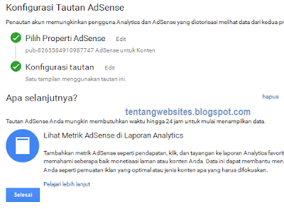 Cara menautkan akun AdSense dengan Analytic