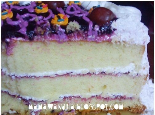 Dari Dapur MaDiHaA: Sponge Cake With Blueberry Filling