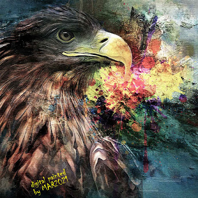 Eagle in Digital Acrylic Painting