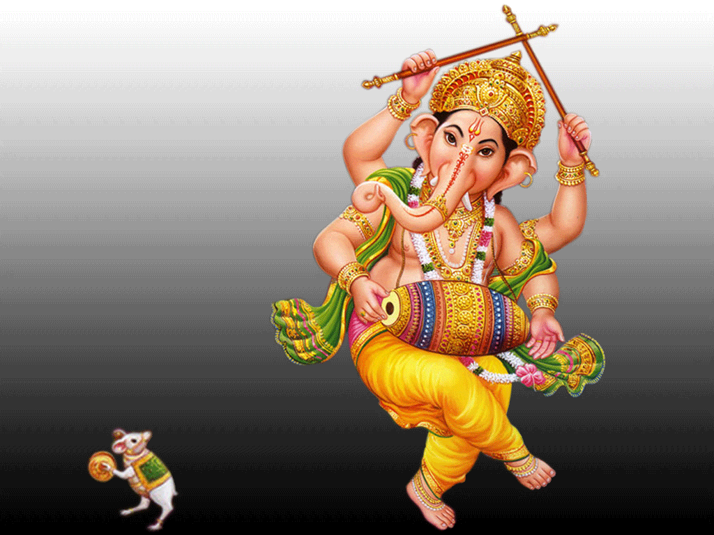 Bal Ganesha Cartoon HD Wallpaper