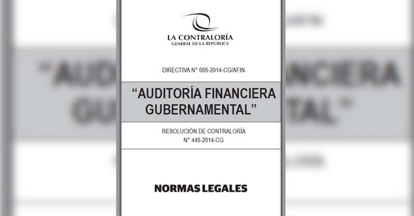 RESOLUCIÓN DE CONTRALORIA N° 445-2014-CG «Auditoría Financiera Gubernamental» y el «Manual de Auditoría Financiera Gubernamental» www.contraloria.gob.pe