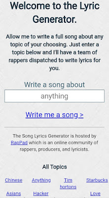 Rappad Song Lyrics generator tool