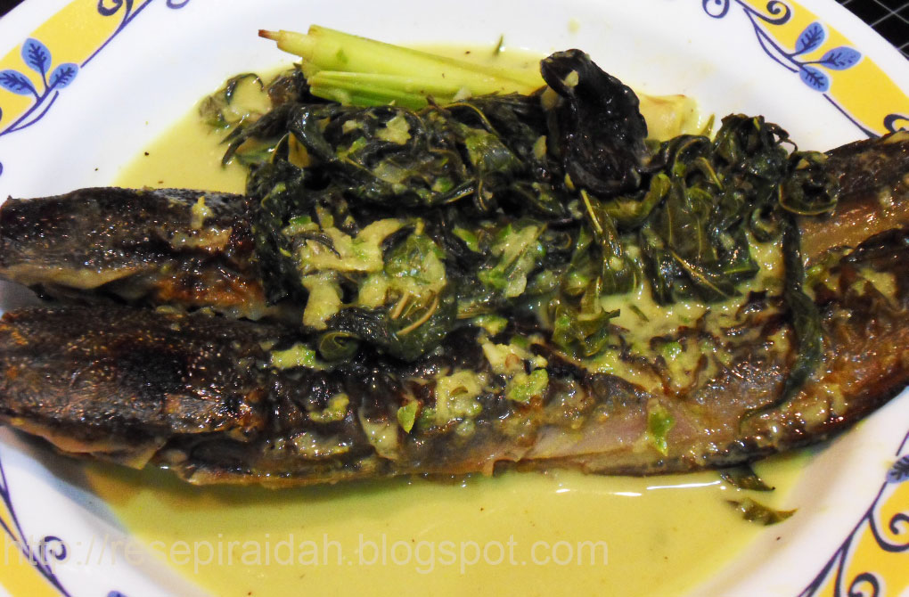 Resepi Raidah: Ikan Keli Salai Masak Lemak Dengan Pucuk Ubi