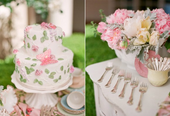 vintage style wedding cake