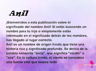 significado del nombre Anil