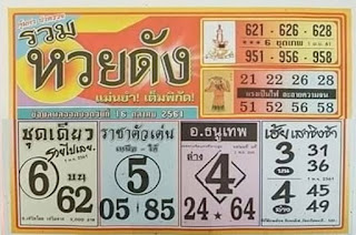 Thai Lotto 3up Sure Number Tips For 01-11-2018
