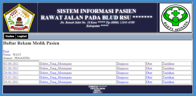 Program Aplikasi Sistem Informasi Rawat Jalan Dengan PHP dan Mysql