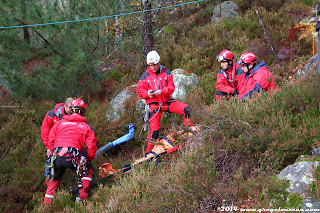 Forêt de Fontainebleau, Sauvetage à victime (exercice) 