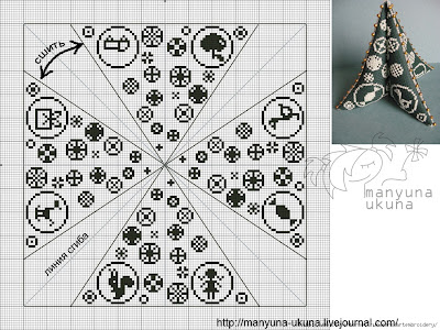 схема для вышивки крестиком Ёлочка бискорнню