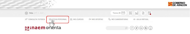 INAEM Orienta. Acceso Ficha Personal