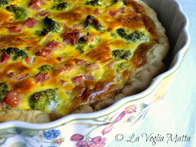 quiche con broccoli,prosciutto cotto e Parmigiano Reggiano