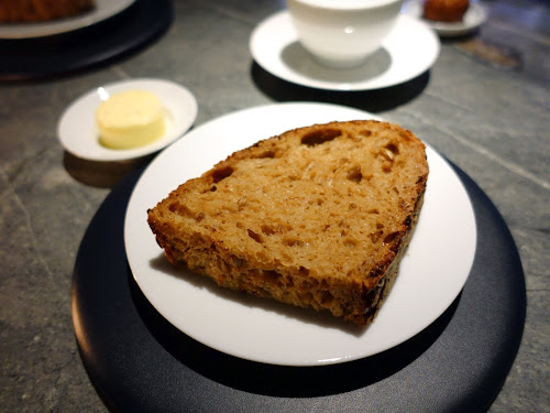 Michelin-starred Belon Soho French fine-dining restaurant - bread with salted butter