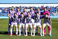 REAL VALLADOLID C. F. Temporada 2021-22. Jawad El Yamiq, Óscar Plano, Shon Weissman, Javi Sánchez, Nacho Martínez, Jordi Masip. Anuar Tuhami, Toni Villa, Luis Pérez, Roque Mesa, Cristo González. C. F. FUENLABRADA 0 REAL VALLADOLID C. F. 0 Domingo 06/02/2022, 14:00 horas. Campeonato de Liga de 2ª División, jornada 26. Fuenlabrada, Madrid, estadio Fernando Torres: 3.402 espectadores. GOLES: No hubo.