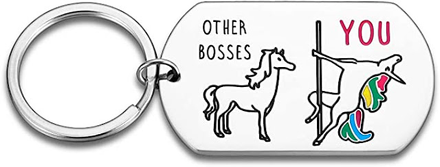 Boss leaving gift funny keychain