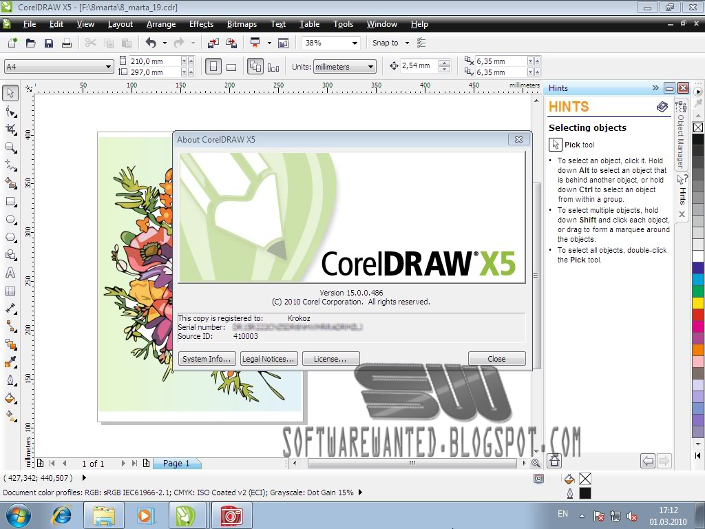 Wanted Softwares Download Corel Draw X5 15.0.0.486 Portable Software