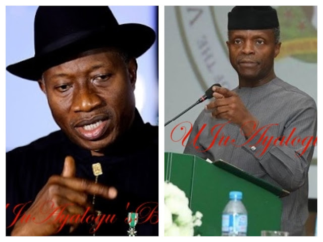 It is a lie – Jonathan to Osinbajo