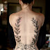 USA Symbol Flower Tattoos On Full Women Back