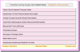 hanya menampilkan judul posting ketika 
label diklik