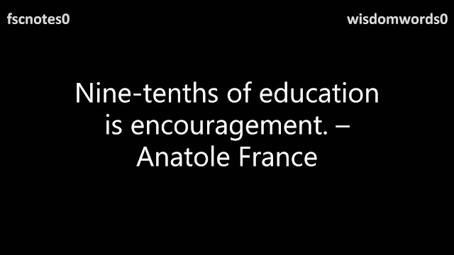 24. Nine-tenths of education is encouragement. – Anatole France