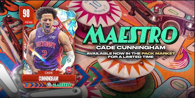 Galaxy Opal Maestro Cade Cunningham Now Available in NBA 2K24 Pack Market