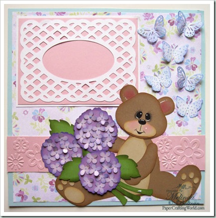 hydrangea bear flowers svg scrapbook layout500