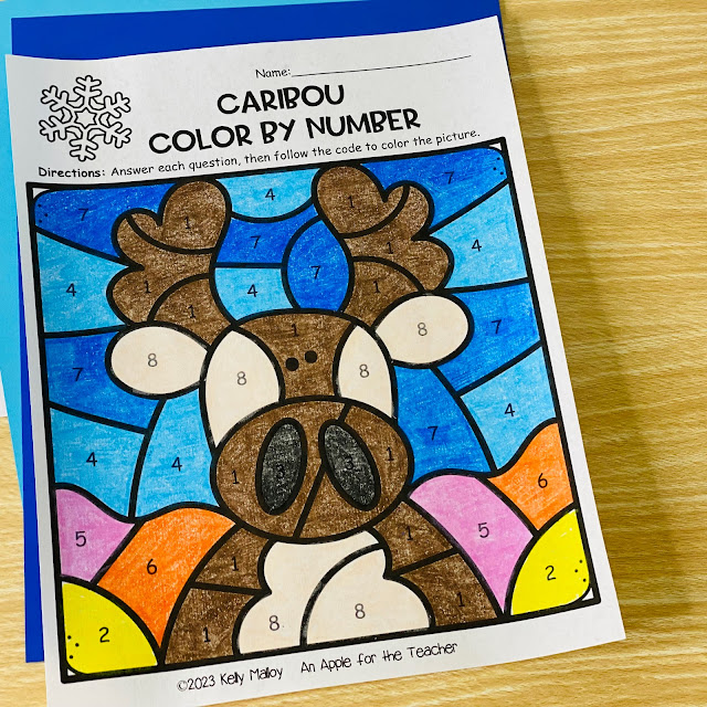 Caribou Reading Comprehension Coloring Worksheets Arctic Animal Themed