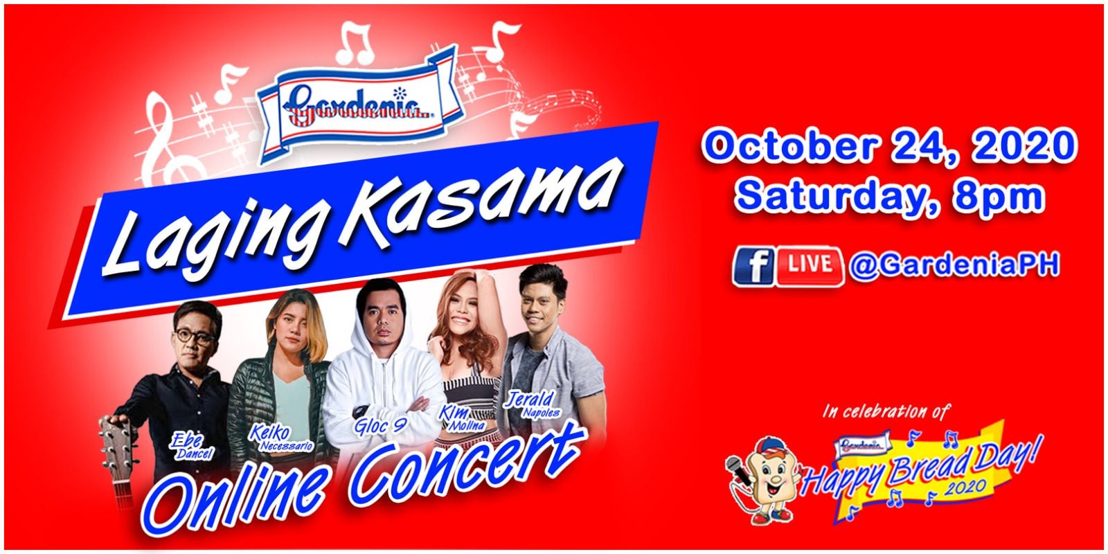 Gardenia Celebrates "Happy Bread Day" with "Laging Kasama" Virtual Concert