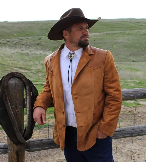 2/3 Leather Blazer Cowboy In Orange Curated by Oregonleatherboy