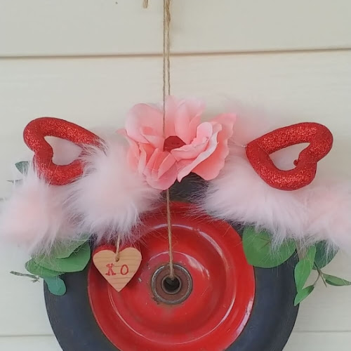 Valentine Junk Wheel Wreath