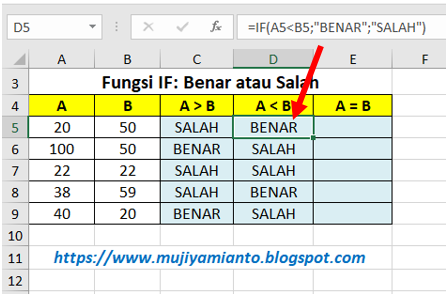 fungsi excel if