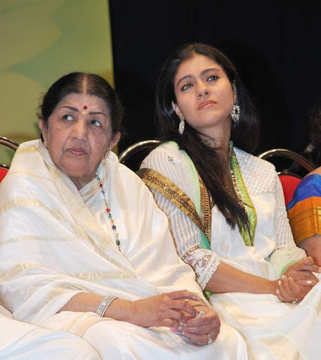 Actress Kajol in white dress at the Dinanath Mangeshkar Puraskar awards