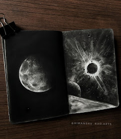 10-The-moon-and-the-black-hole-Nighttime-Charcoal-Drawing-Himanshu-www-designstack-co