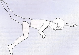 Image of our swimmer straightening ready to kick as his lower arm begins to return to the toprpedo position and his upper arm pulls water through
