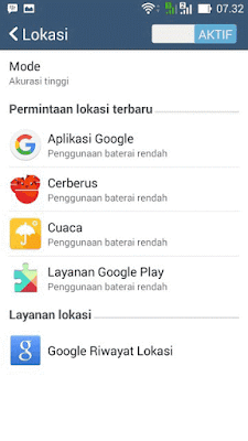 Cara mengaktifkan fitur lokasi di Android