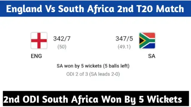 England vs south africa 2nd odi match highlights 2023