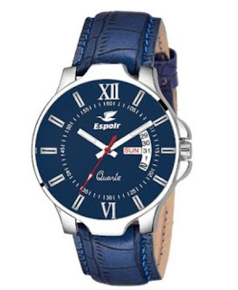 Espoir Analogue Blue Dial Day and Date Boy's and Men's Watch
