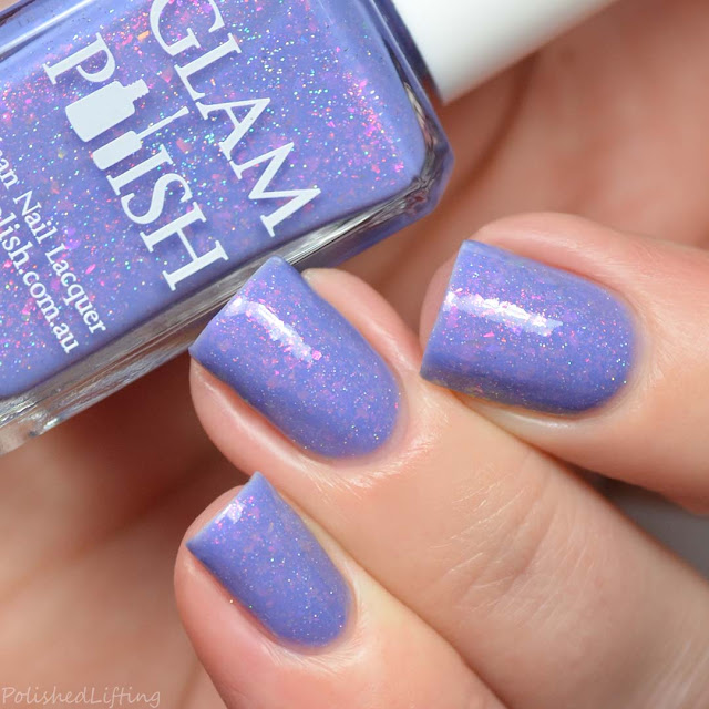 purple flakie nail polish