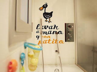 Wall Decal in the bathroom