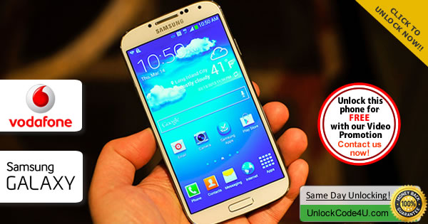 Factory Unlock Code Samsung Galaxy S4 from Vodafone