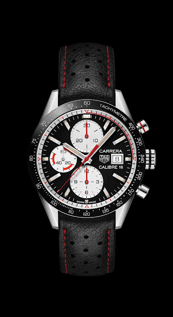 Réplicas De Relojes TAG Heuer Carrera Calibre 16 Heritage de pulsera de acero inoxidable dial negro 41mm