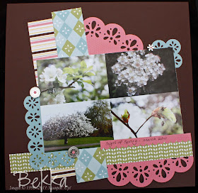Signs of Spring Scrapbooking Page using Stampin' Up! Nursery Suite Papers
