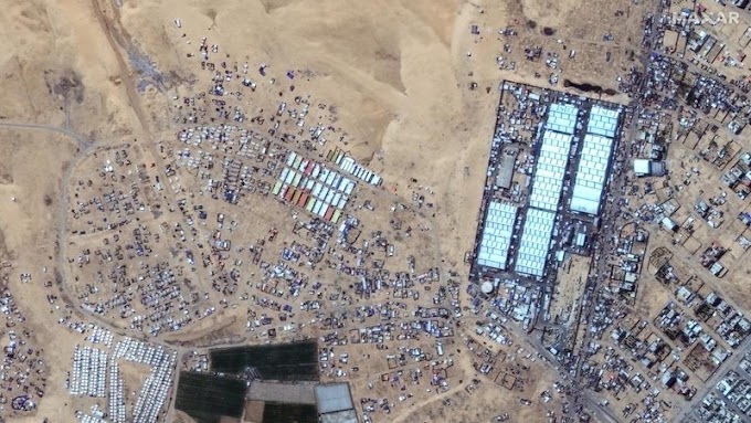 Foto Satelit, Penampakan Tenda Pengungsi Rafah Usai Dibombardir Israel